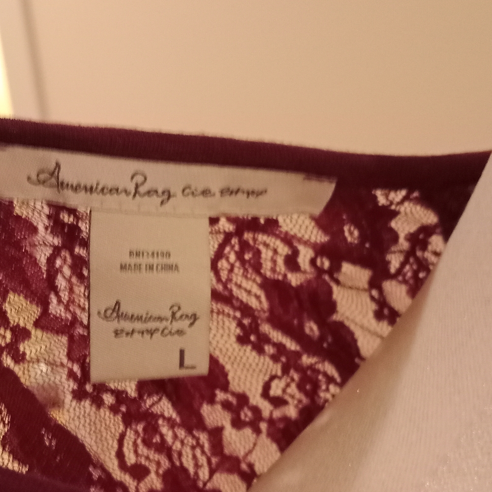 American Rag Maroon Long Sleeve Top - Picture 7 of 7